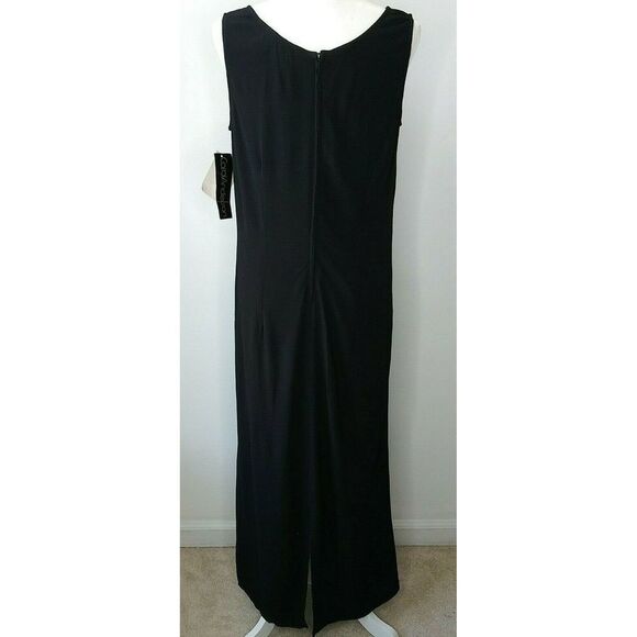 CAbi Carol Anderson Vintage Sleeveless Black Maxi Dress Sz M Stretch Rayon Y2K - Picture 2 of 10